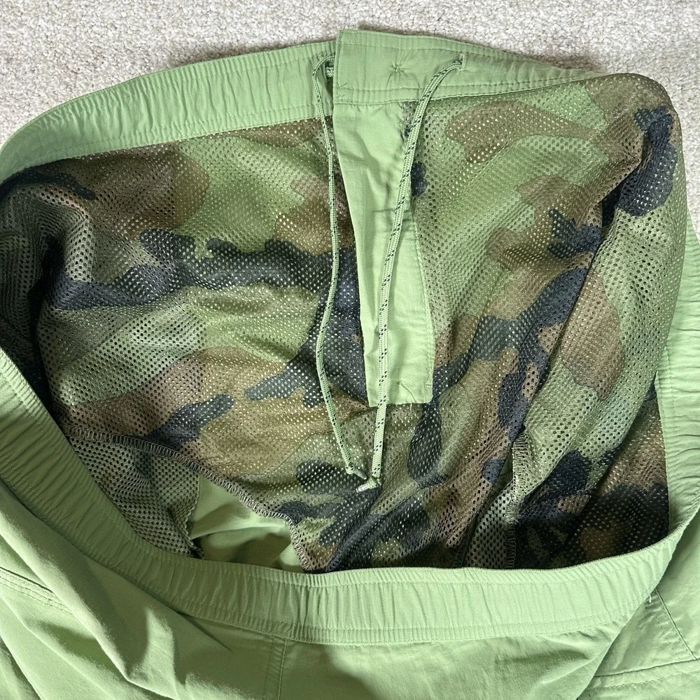 Eddie Bauer Swim‎ Trunks Mens XXL Mesh Lined 2XL Green Nylon Pockets Quick Dry - Picture 4 of 9